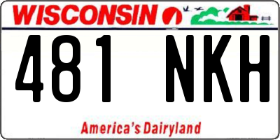 WI license plate 481NKH