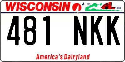 WI license plate 481NKK