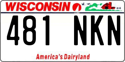 WI license plate 481NKN