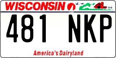 WI license plate 481NKP