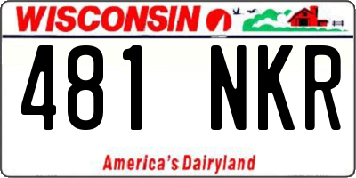 WI license plate 481NKR