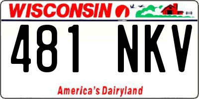WI license plate 481NKV