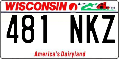WI license plate 481NKZ