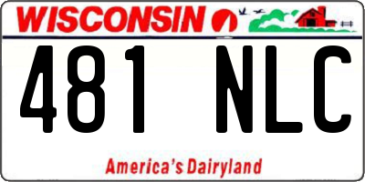 WI license plate 481NLC