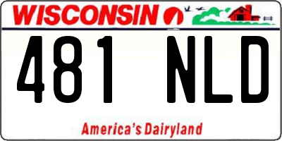 WI license plate 481NLD