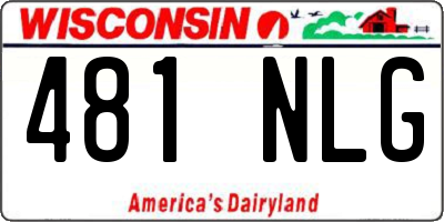 WI license plate 481NLG