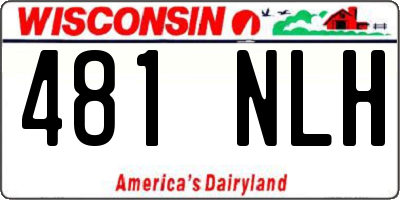 WI license plate 481NLH