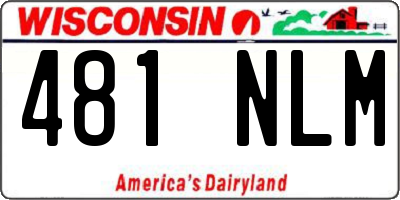 WI license plate 481NLM