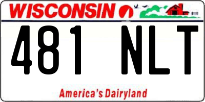WI license plate 481NLT