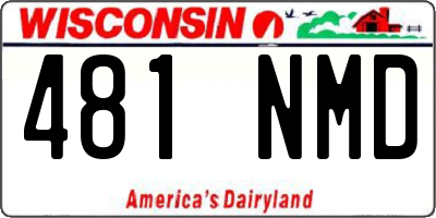 WI license plate 481NMD