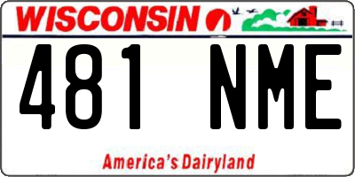 WI license plate 481NME