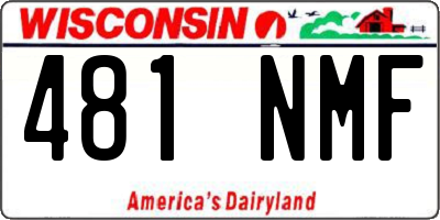 WI license plate 481NMF