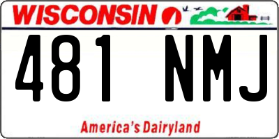WI license plate 481NMJ
