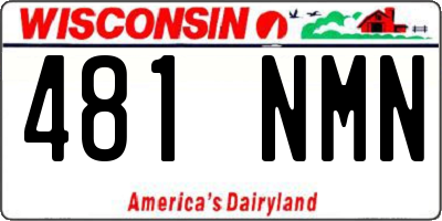 WI license plate 481NMN
