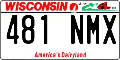 WI license plate 481NMX
