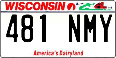 WI license plate 481NMY