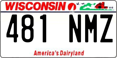 WI license plate 481NMZ