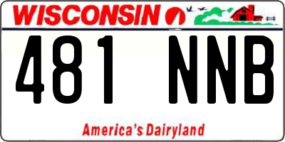 WI license plate 481NNB