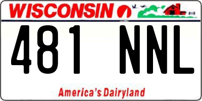WI license plate 481NNL