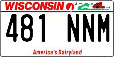WI license plate 481NNM