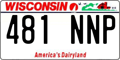 WI license plate 481NNP