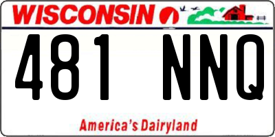 WI license plate 481NNQ