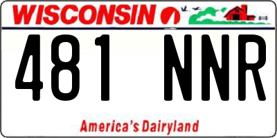 WI license plate 481NNR