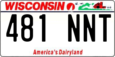 WI license plate 481NNT