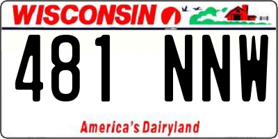 WI license plate 481NNW