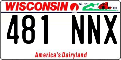 WI license plate 481NNX