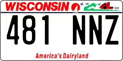 WI license plate 481NNZ