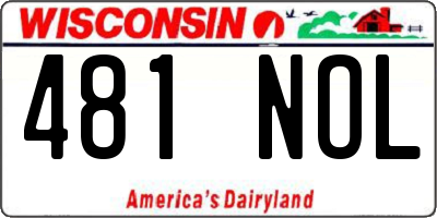 WI license plate 481NOL