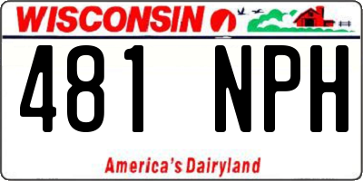 WI license plate 481NPH
