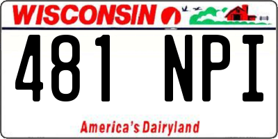WI license plate 481NPI