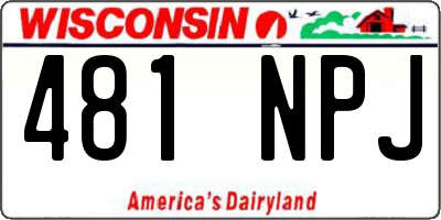 WI license plate 481NPJ