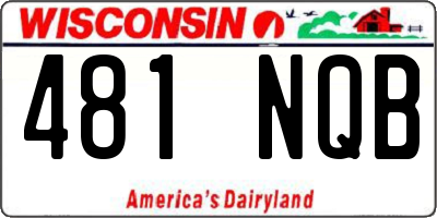 WI license plate 481NQB