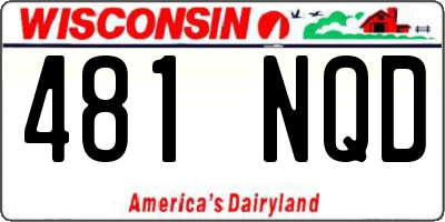 WI license plate 481NQD