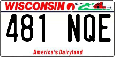 WI license plate 481NQE