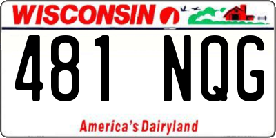WI license plate 481NQG