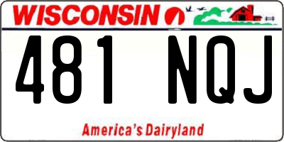 WI license plate 481NQJ