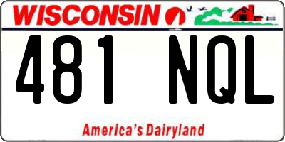 WI license plate 481NQL