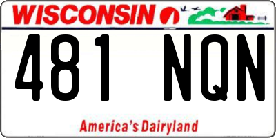 WI license plate 481NQN