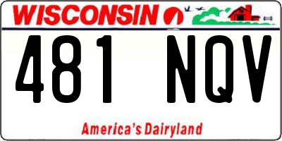 WI license plate 481NQV