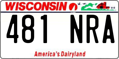 WI license plate 481NRA