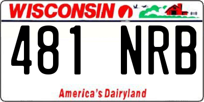 WI license plate 481NRB