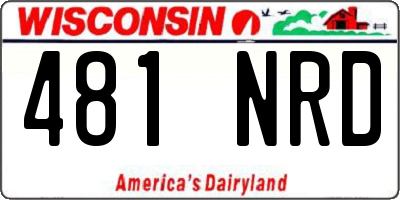 WI license plate 481NRD
