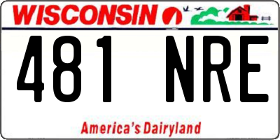 WI license plate 481NRE
