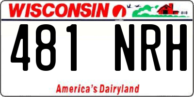 WI license plate 481NRH