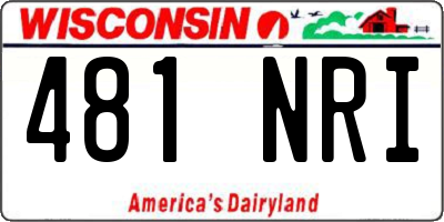 WI license plate 481NRI
