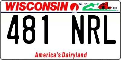 WI license plate 481NRL